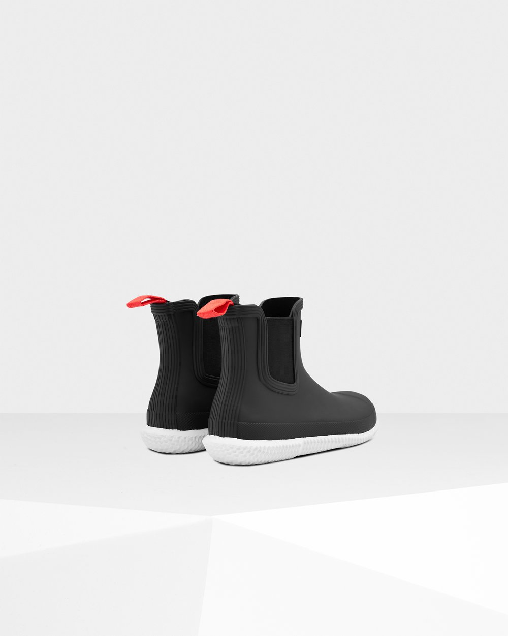 Hunter Chelsea Çizme Bayan Siyah/Beyaz - Original Flat Heel Calendar Sole - Türkiye IH0415386